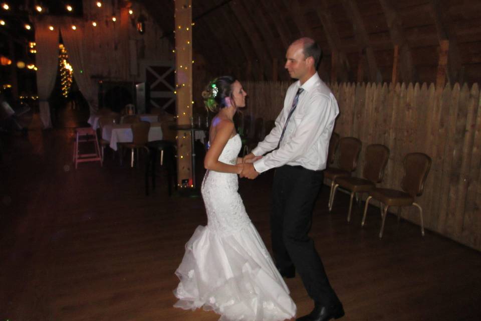 Happy couple dancing