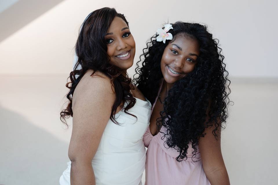 Bride and family