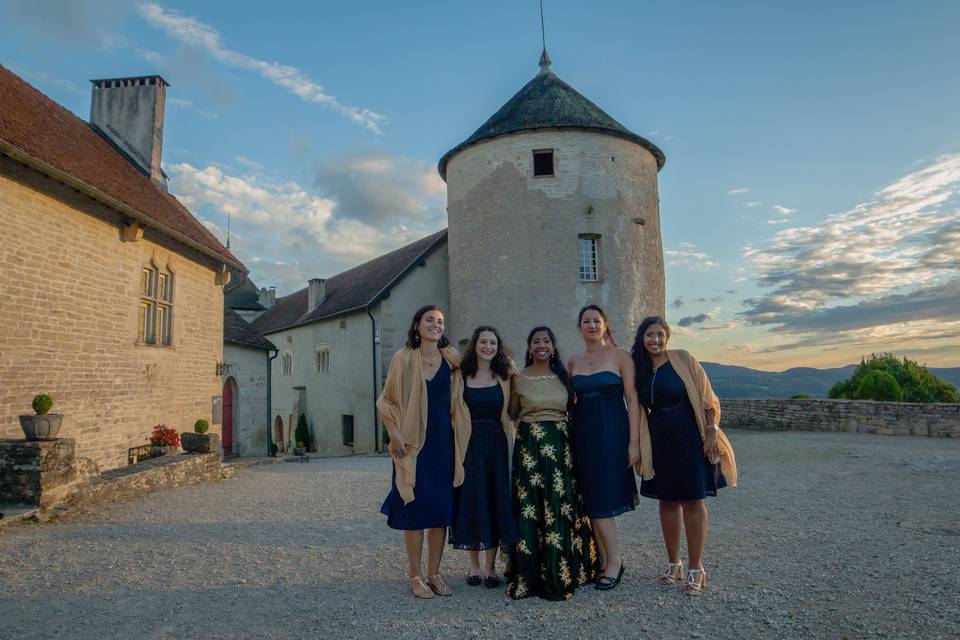 Bride and friends