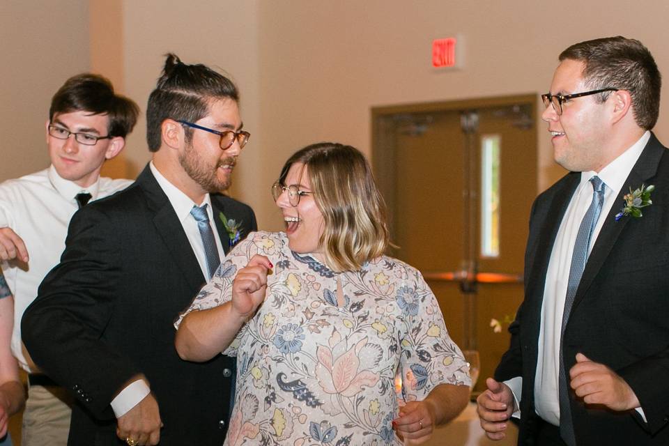 Guests dancing