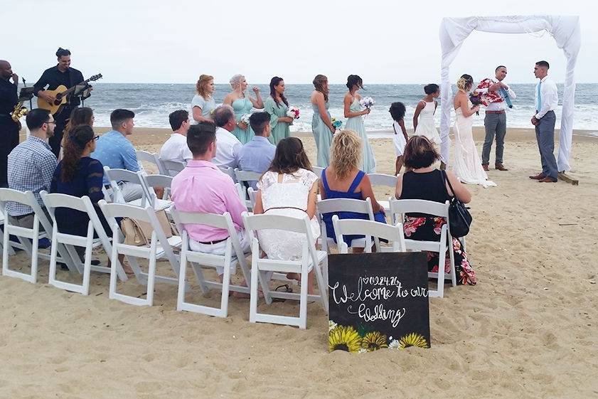 Outdoor wedding ceremony