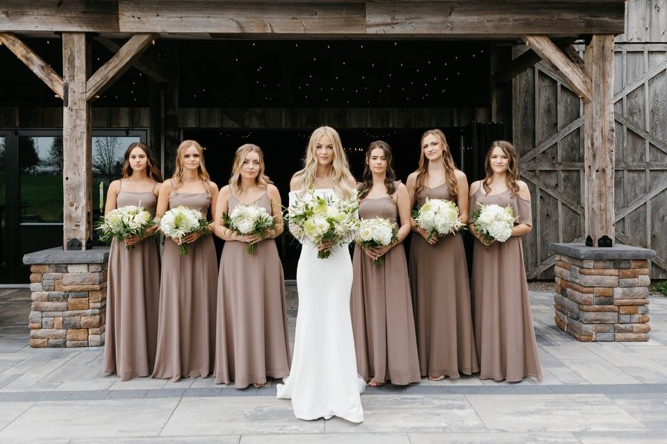 Bride and Bridesmaids