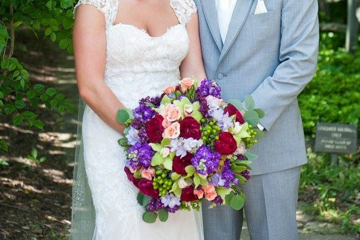 The bride and groom