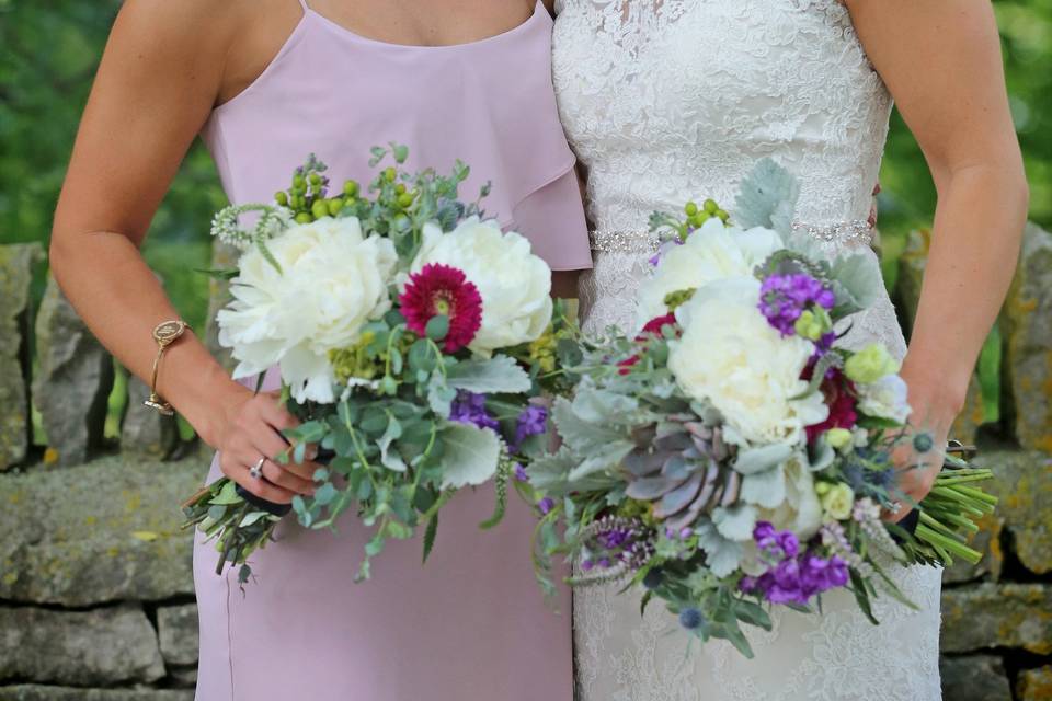 Bride and a bridesmaid