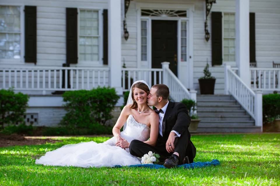 The bride and groom