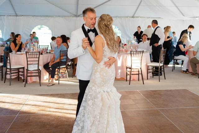 Interior of event tent