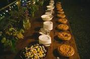 Pies lined up