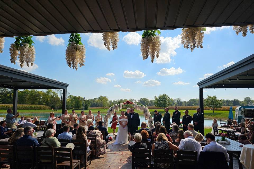 Ceremony on the patio