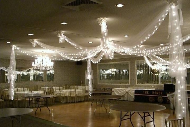 Ceiling Tulle Draping with Li