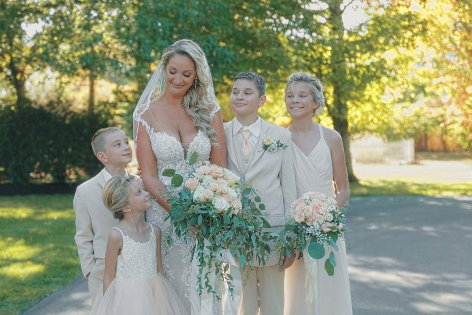 Bride and Her Kids