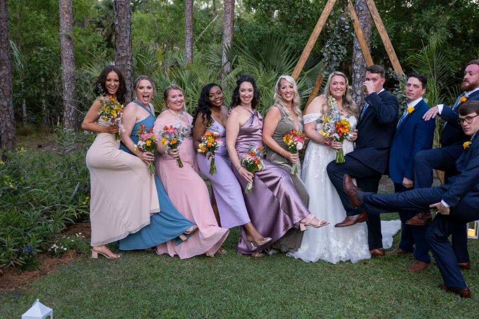 Bridal Party Celebrating!