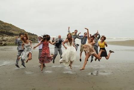 Jump shot at the beach