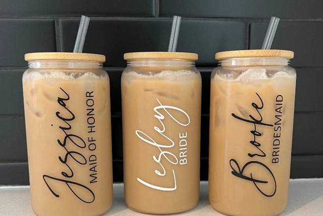 Glass Cans with Titles