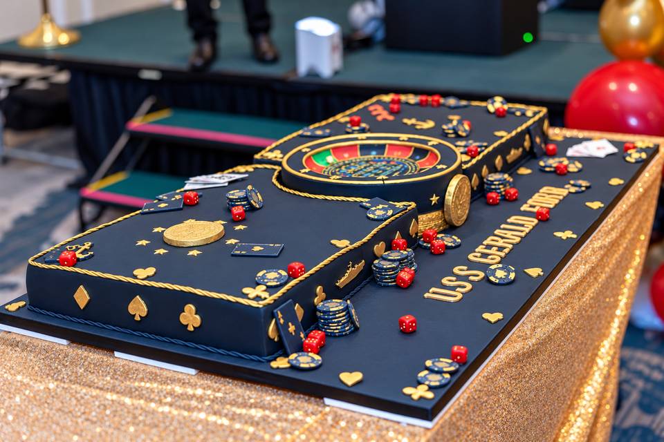 Khaki Ball Sheet Cake