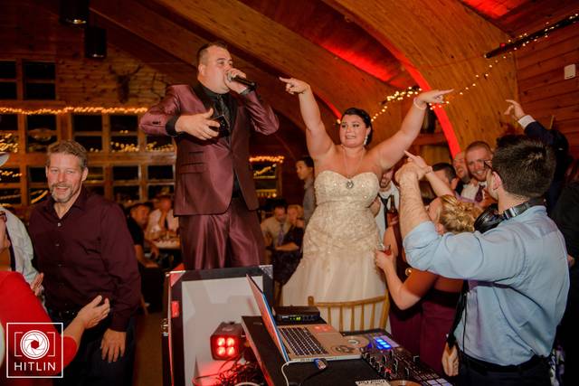 The bride joins in on the fun