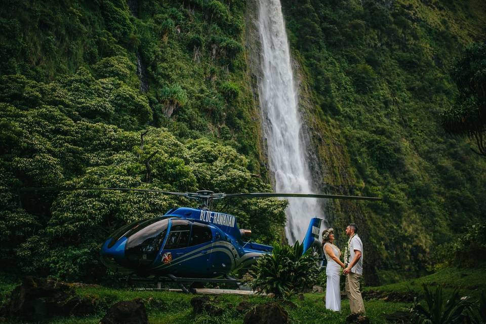 Blue Hawaiian Waterfalls