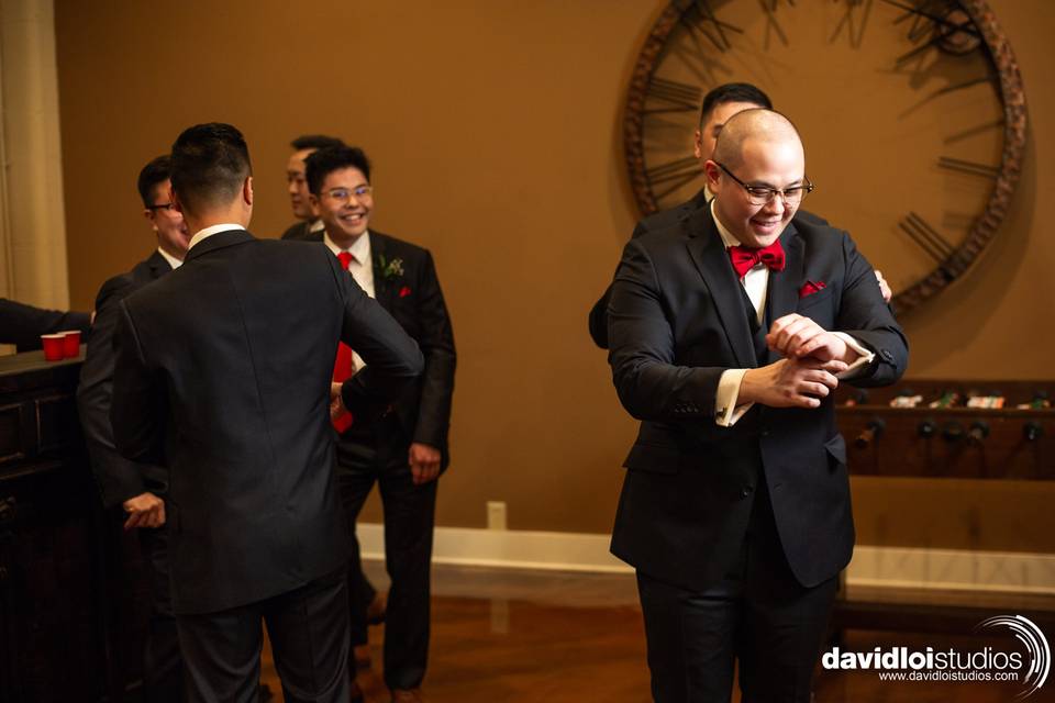 Getting ready in Groom's Room