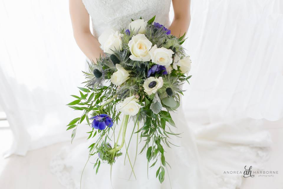 Nautical theme bridal bouquet