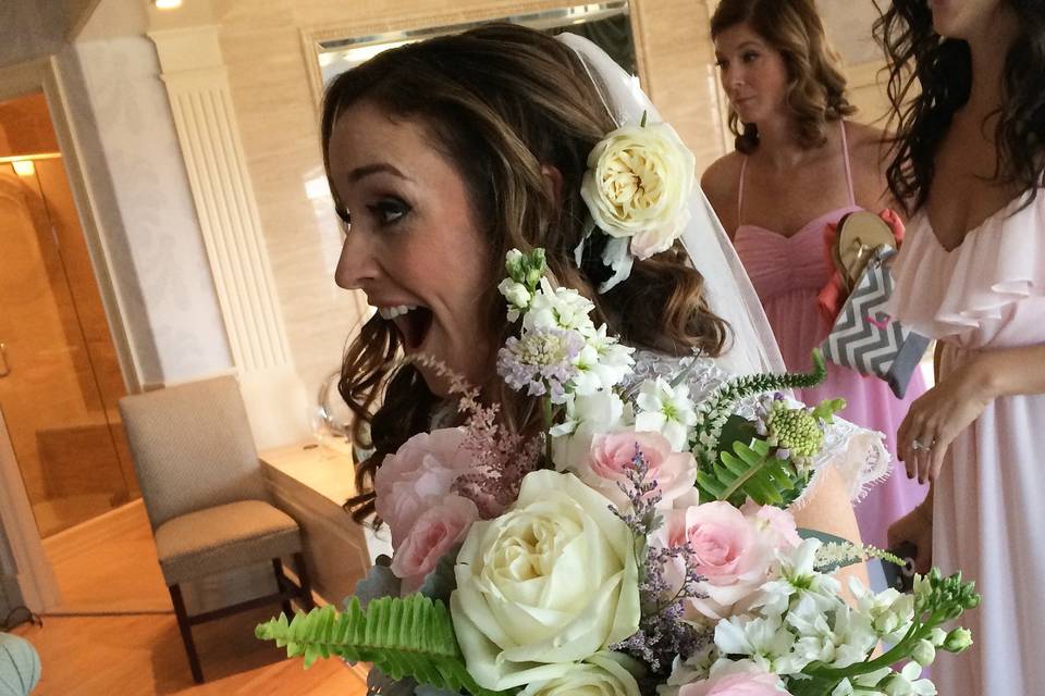 Surprised bride
