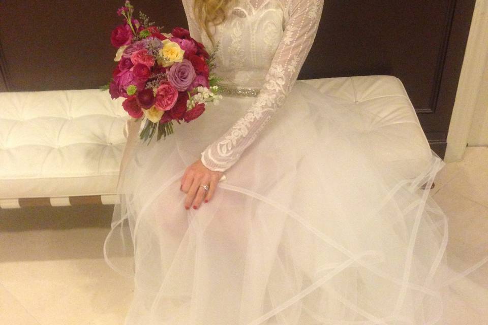 Sheer wedding dress