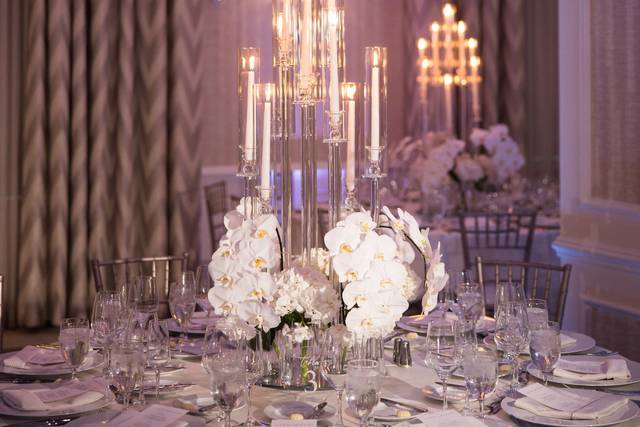 Orchids Candelabra Centerpiece
