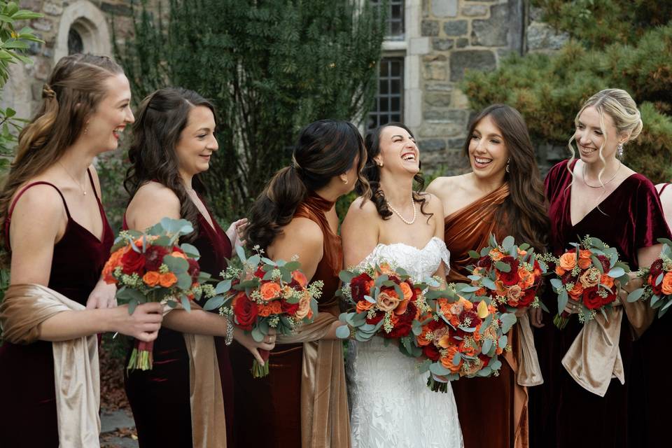 Fall Bridesmaid Bouquets