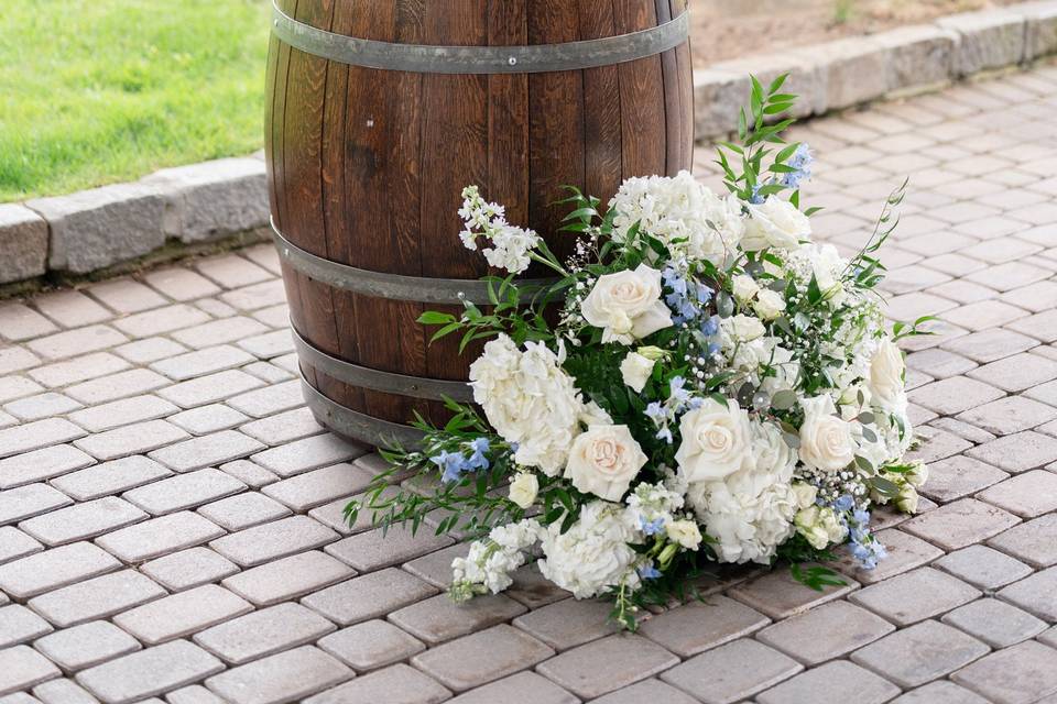 White Roses Bridal Bouquet