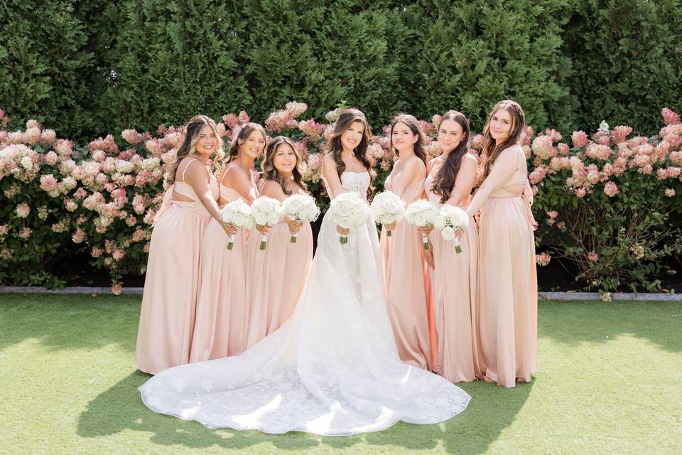 White Roses Bridesmaid Bouquet
