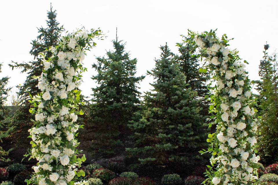 Tall Glass Centerpiece