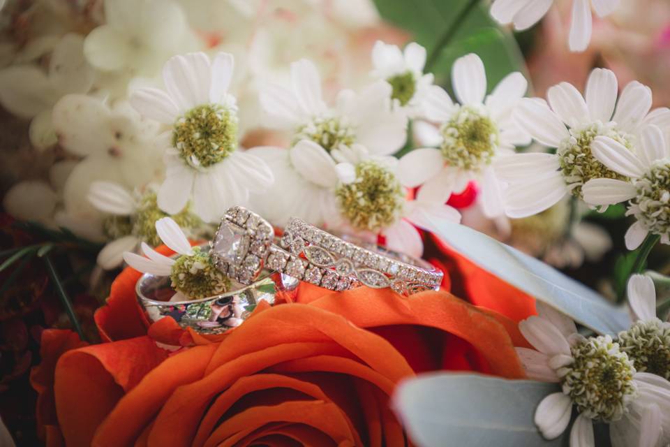 Flower and rings
