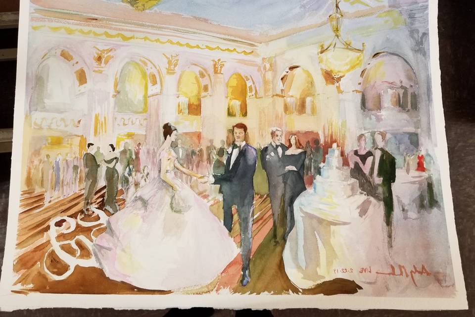 Watercolor Ballroom Painting