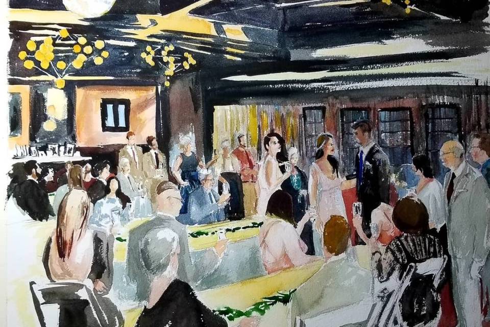 Watercolor Wedding Toast