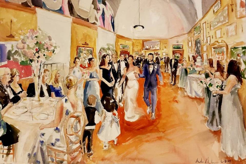 Art Museum Wedding Watercolors