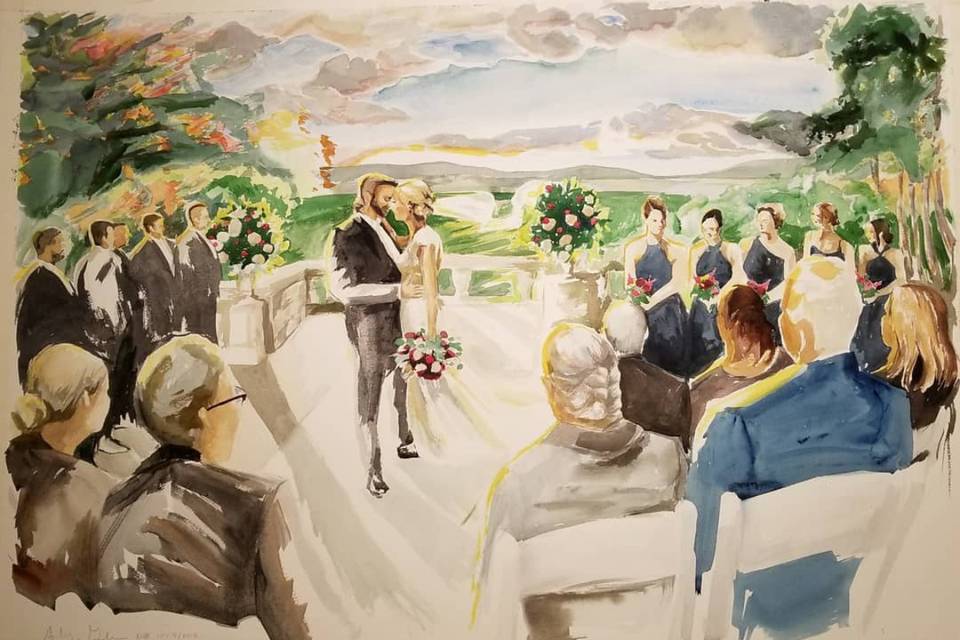 Mountain Vows in Watercolor