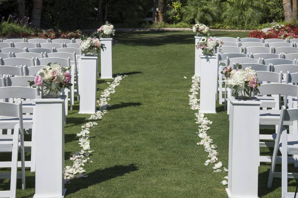 Floral aisle markers