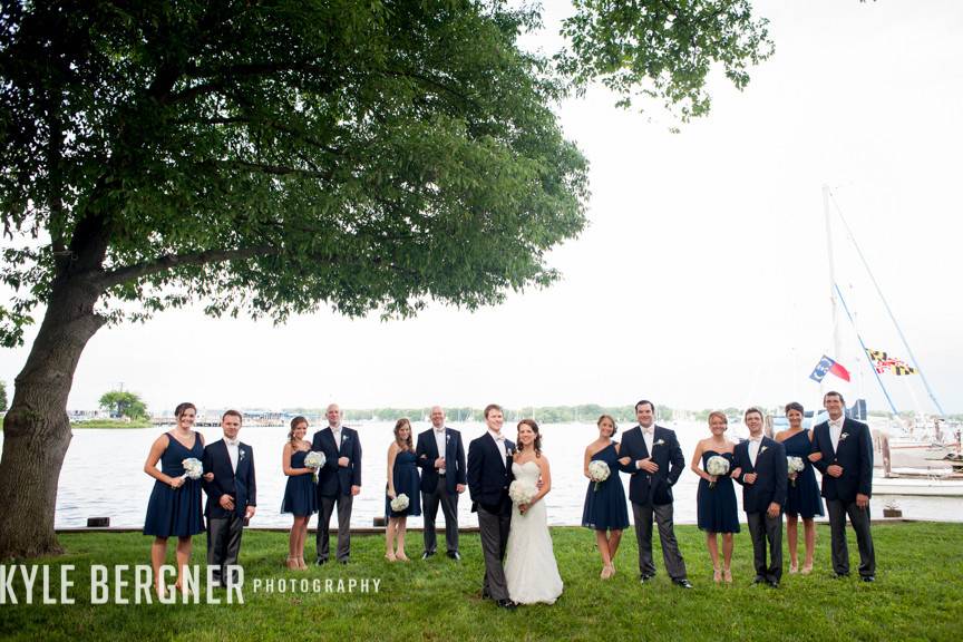 Bridal party portrait at private home