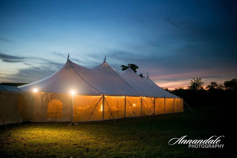 Tent wedding reception