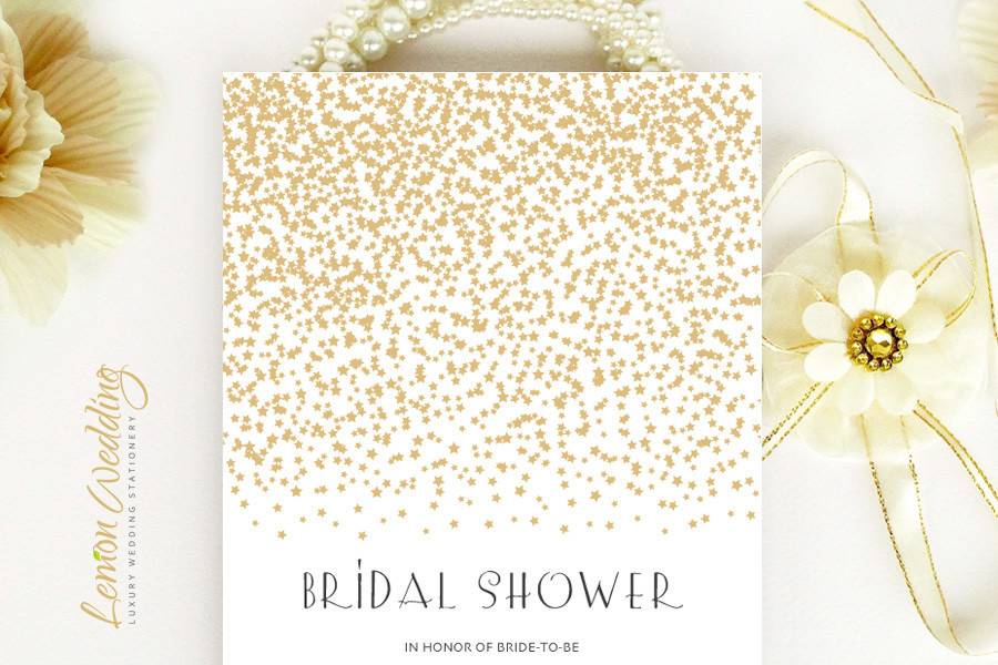 Starry bridal shower invitation