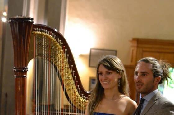 Harp and violin