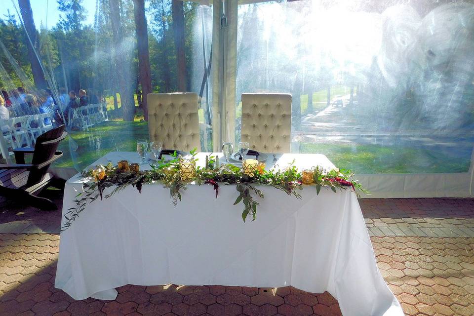 Whimsical head table