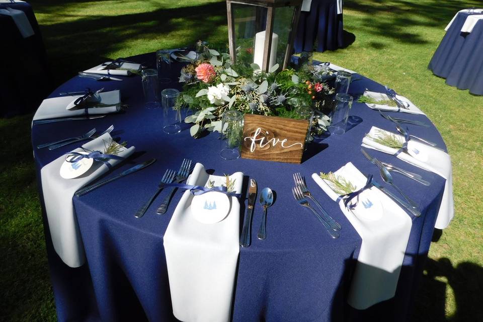 Table in blue