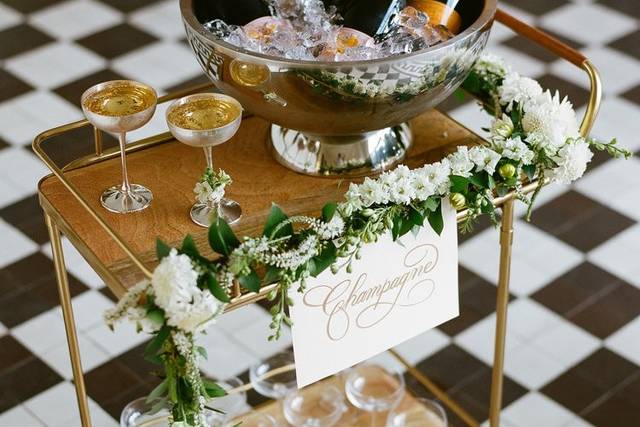New Year's Eve Bar Cart