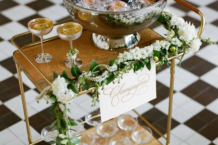 New Year's Eve Bar Cart