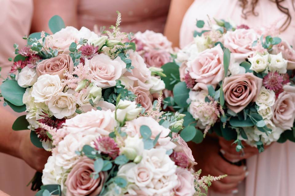 Mauve bridesmaids