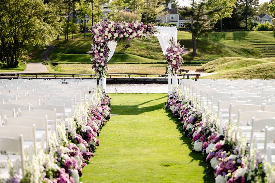Purple and lavender ceremony