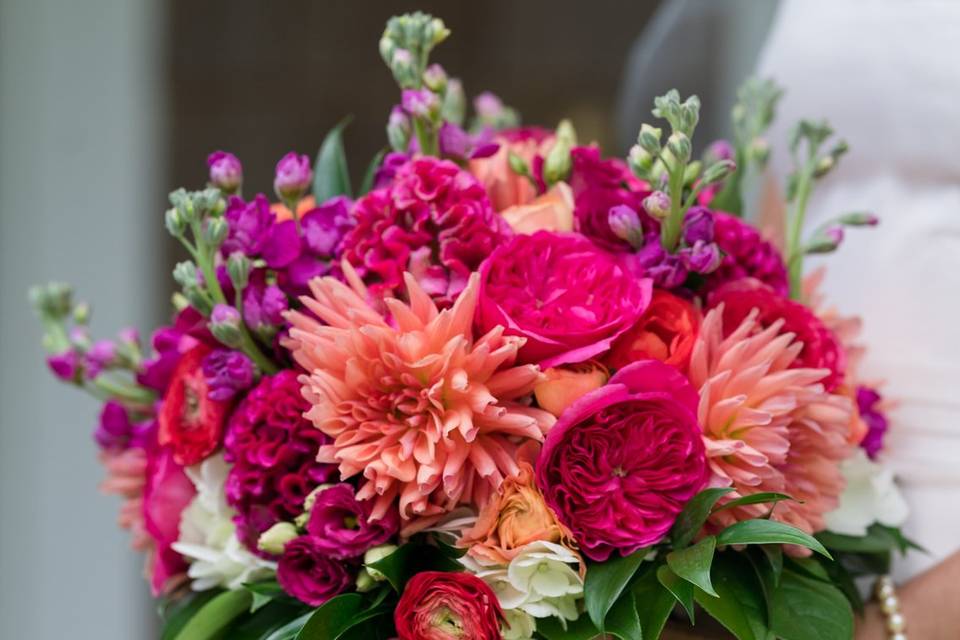 Pink and peach