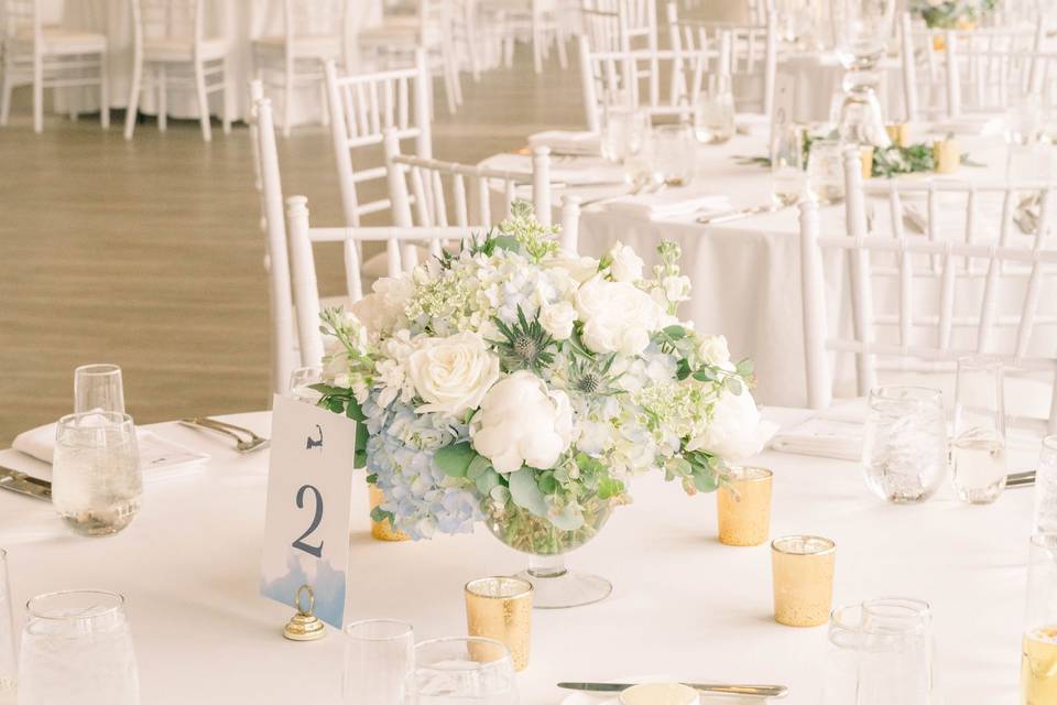 High and low centerpieces