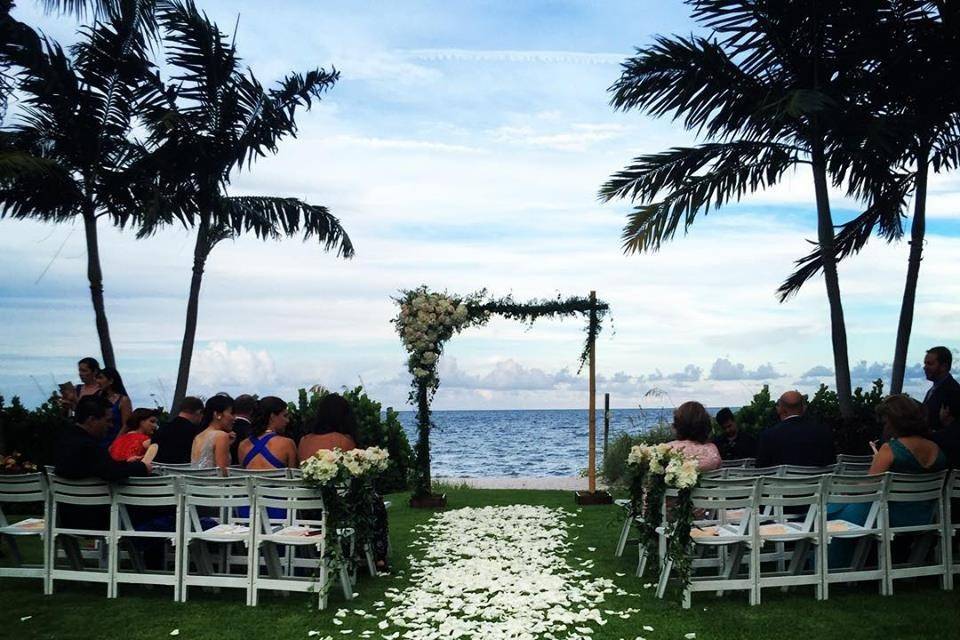 Wedding ceremony area set-up