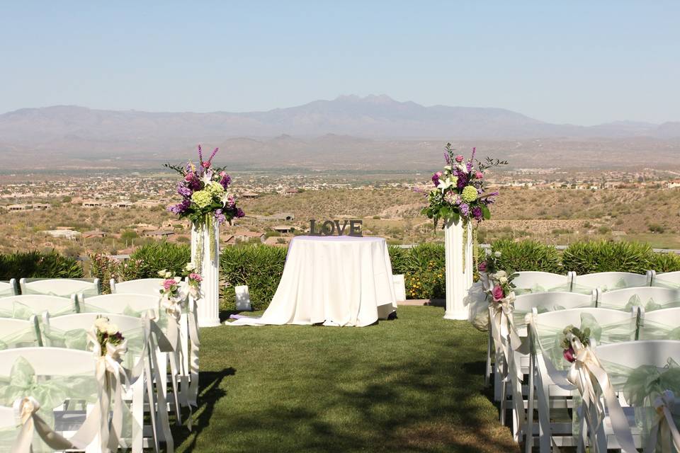 Outdoor wedding venue