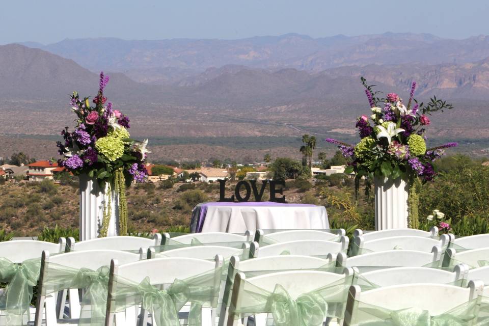 Outdoor wedding venue